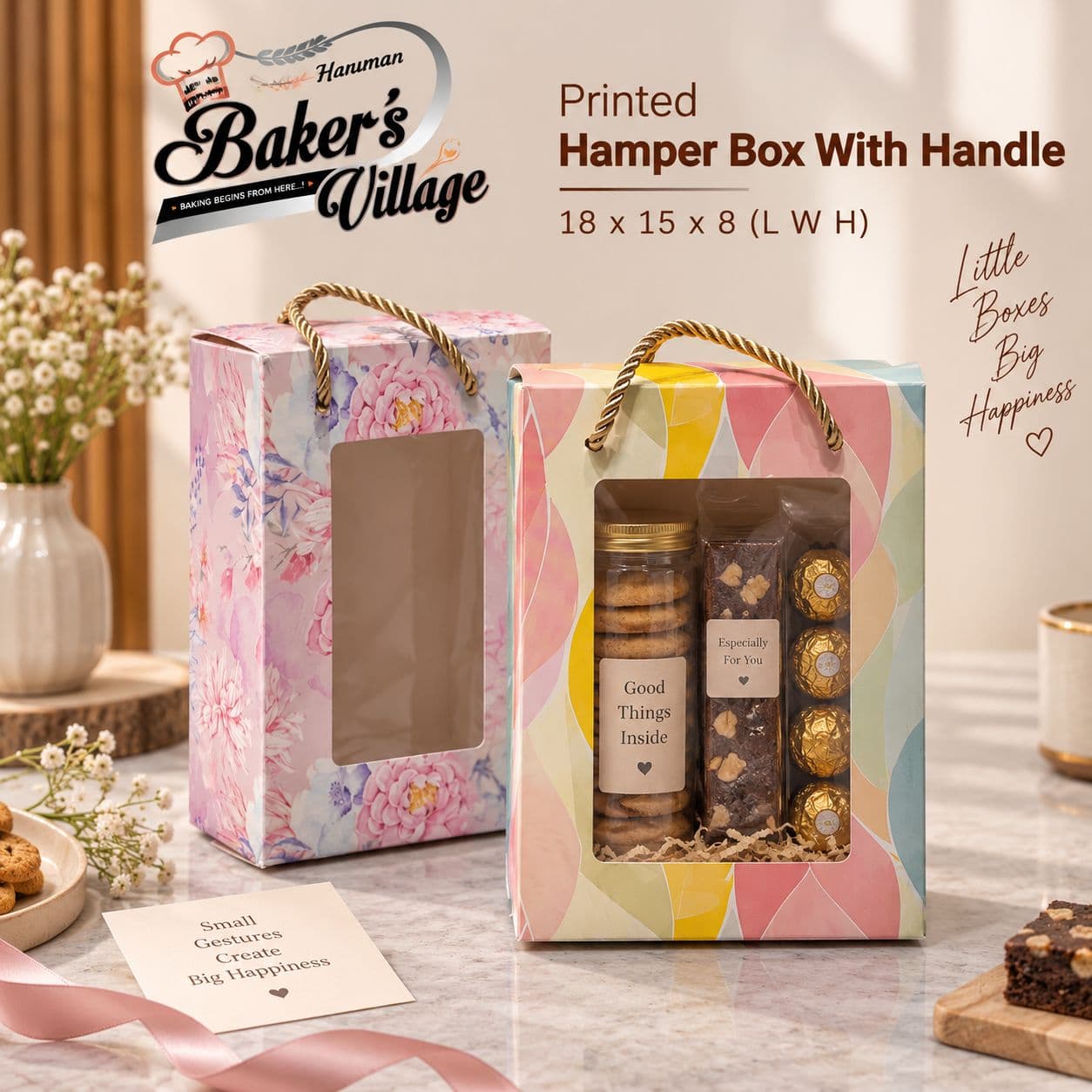 Printed Hamper Box with Handle